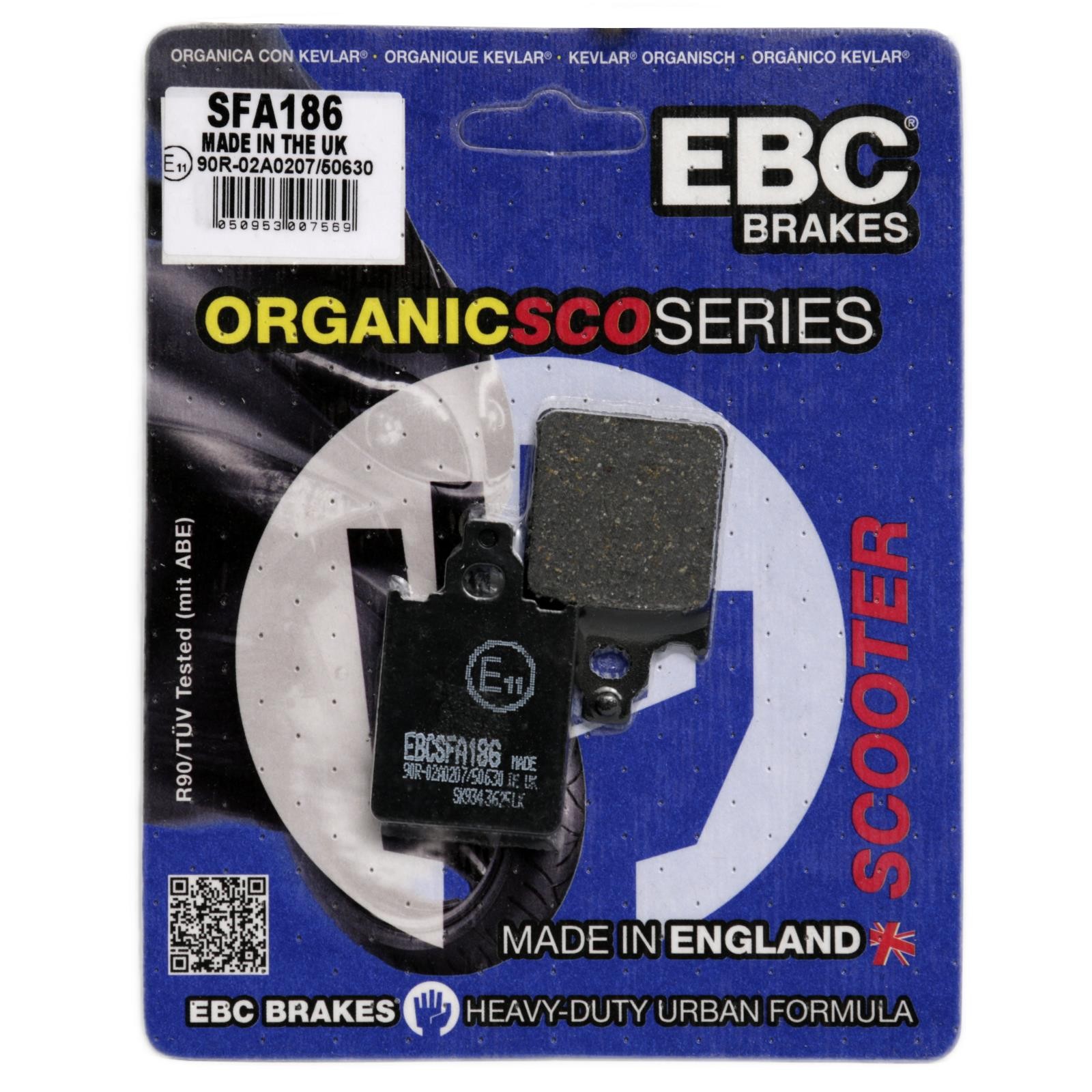 VESPA PX 125 1998-2011 EBC SFA186 Organic Scooter Brake Pads Front