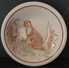 JOHN TAMS ROYAL SOCIETY NATURE CONSERVATION WILDLIFE CEREAL  BOWL OTTER 3 AVAIL