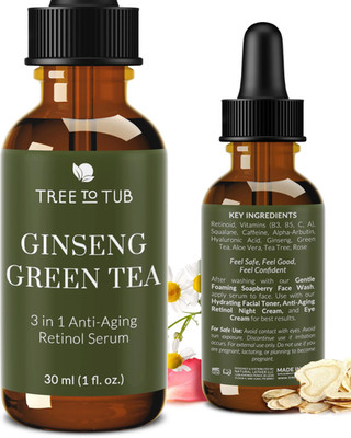 Retinol, Vitamin C, Hyaluronic Acid Serum for Face & Wrinkles - Hydrating Facial