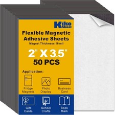 50 Pack Business Card Magnets 2x3.5 Peel and Stick