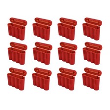 12 RED AA AAA BATTERY BATTERY PLASTIC STORAGE CASE HOLDER BOX USA SHIP