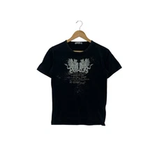 MICHEL KLEIN HOMME Collection Crest Distress Tee Shirt Top Design Studio