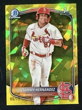 2025 1st Bowman Chrome Prospects Yellow Sapphire - Sammy Hernandez /75 #BCP-66