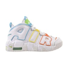 Nike Air More Uptempo GS Big Kids' Shoes White/Baltic Blue-Opti Yellow