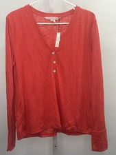 Victoria's Secret Women's Red Pajama Sleep Shirt, Size Medium. NWT. 1P