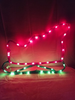 Mr. Christmas c1994 Mini Christmas Light Sculpture ''Sleigh'' 24''x17'' Original Box