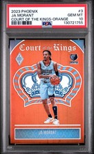 2023 PANINI PHOENIX COURT OF THE KINGS ORANGE #3 JA MORANT 46/49 PSA 10