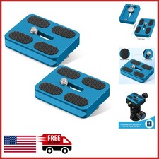Quick Release Camera Mount Plate for Tripod with Anti-slip Design Blue