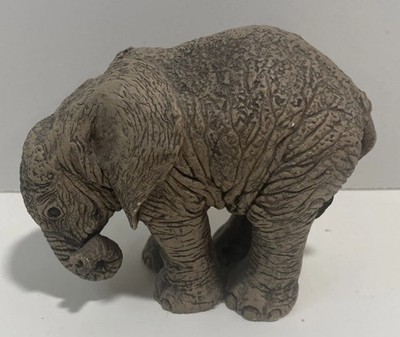 Vintage Elephant Figurine - The Herd 1992 #3120 Blue Marty Sculptures Inc.