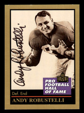 Andy Robustelli 1991 Pro Football Hall of Fame ENOR Auto RC #'d 121 w/COA