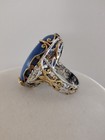 Michael Valitutti 925 Sterling Silver 18k GP Accents Lapis Statement Ring Sz 6 — photo 5