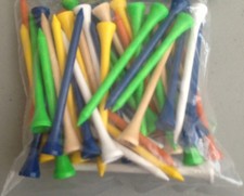 50 Ct Professional Tee 3 1/4 Wood Tees MULTI Color