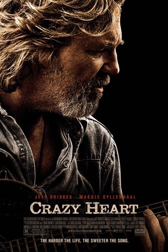 CRAZY HEART MOVIE POSTER 2 Sided ORIGINAL FINAL VF 27x40 JEFF BRIDGES