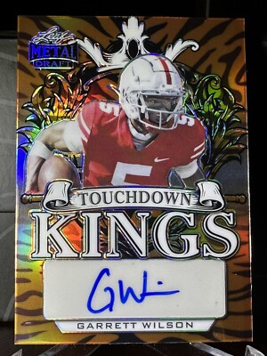 2022 Garrett Wilson Leaf Metal DAuto Tiger Prismatic TD Kings #TK-GW1 1/5