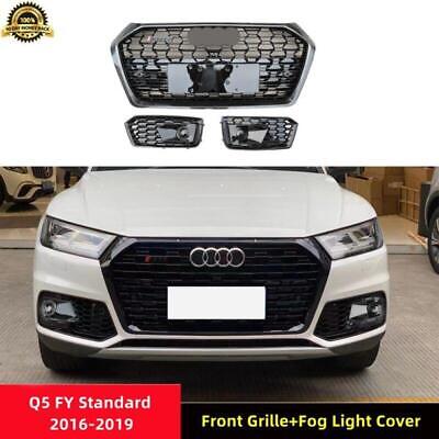 Grille de calandre avant noire Q5 cache antibrouillard pour Audi Q5 FY sans ligne officiel 2016-2019