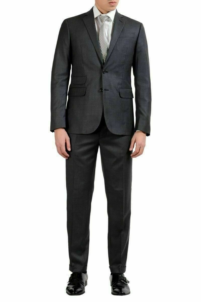 Мужской костюм на двух пуговицах Dsquared2 Milano из 100 шерсти серого цвета размер US 38-48 109890₽