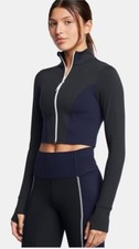 Under Armour Women's Project Rock Lets Go Crop Full-Zip 1380194 Sz M was 100