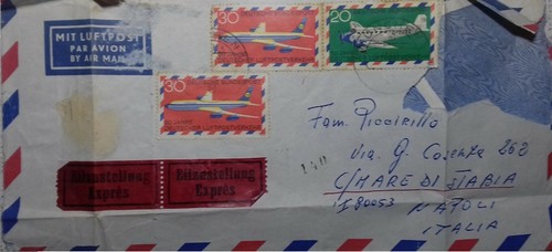 2 STAMPS ON TRAVEL LETTER JUNE 1969 GERMANY BUNDESPOST