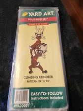 Christmas Yard Art Do It Yourself Full Size Paper Pattern Climbing Reindeer Deer