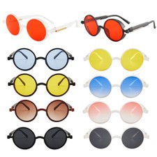 Men Womens Round Lens Sunglasses Circle Glasses Oval Classic Retro Ladies   