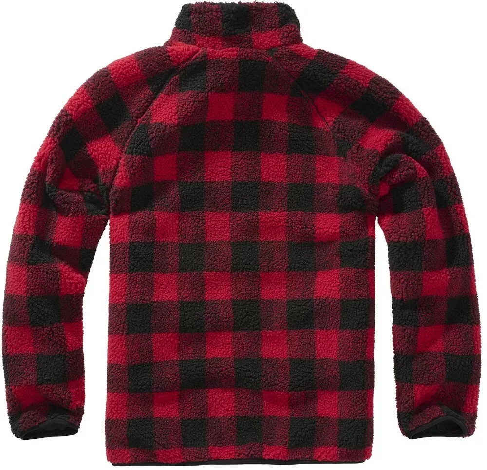 Brandit Herren Sweatshirt Teddyfleece Troyer Red/Black | eBay