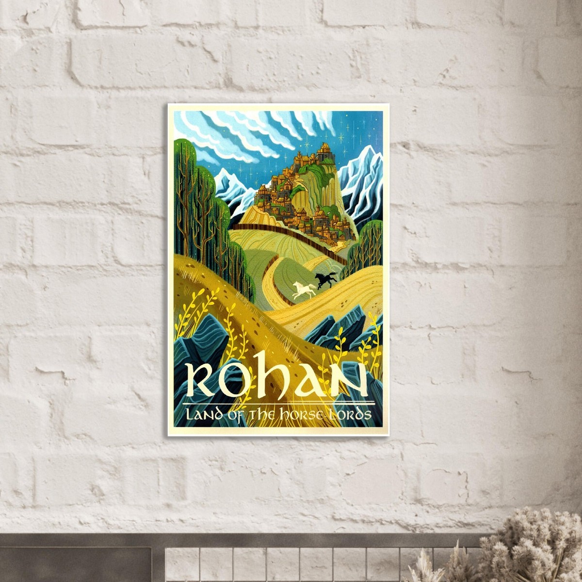 Rohan - Horse Lords - LOTR Poster- The Hobbit - Travel Print | eBay