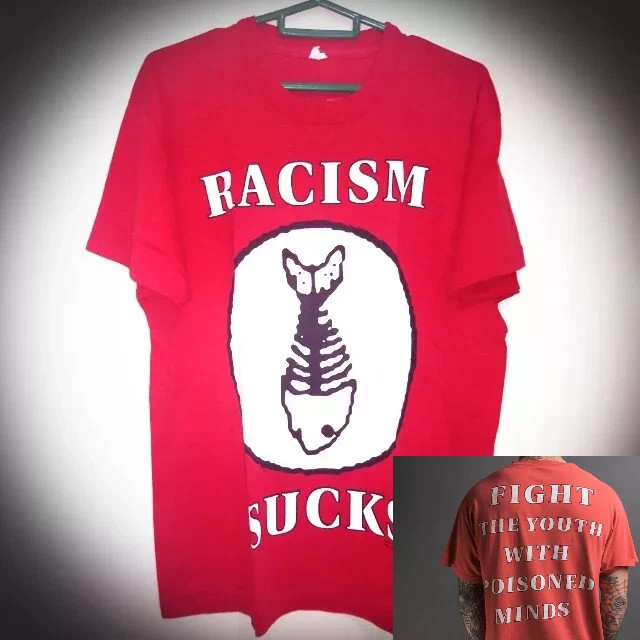 Punk Rock Band Fishbone Racism Suck 2 sided T Shirt Full Size S-5XL