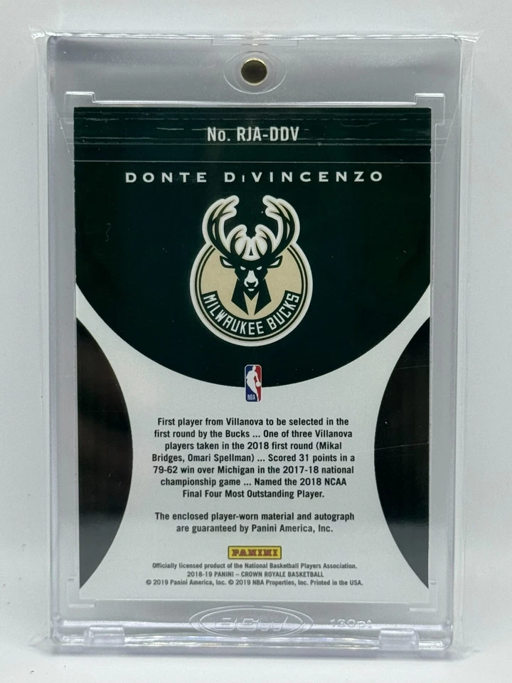2018-19 Panini Crown Royale Rookie Jersey /199 Donte DiVincenzo #RJA-DDV Auto RC - Image 2 of 2
