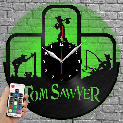 LED Clock Tom Sawyer Vinyl Record Wall Clock Led Light Wall Clock 1378
