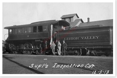 LVRR Lehigh Valley Railroad # 4 Superintendenten Inspektionswagen 8 x 12 Foto