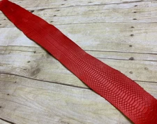 RED Genuine Small Snakeskin Leather real hide Snake Skin Python Rattle 108