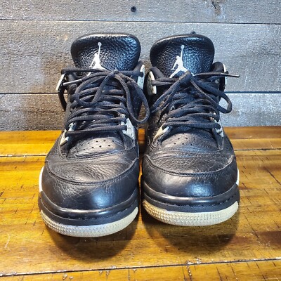 nike air jordan 4 retro Ls Oreo Black Tech Grey 314254-003 Men Sz
