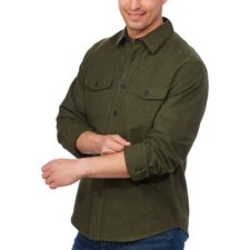 Grizzly Mountain Men  S Chamois Button Up Shirt, Green Size: S