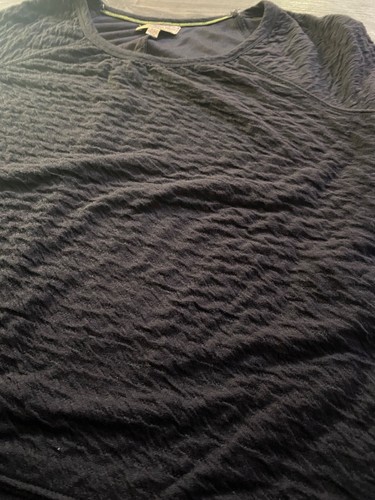 Vera Wang Princess XL Black Thermal Tee Top Textured - Picture 6 of 10