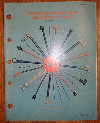 1978 and back Standard Wire and Cable Parts Catalog 