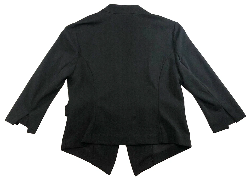 Blazer Love Scarlett para mujer talla M negro elástico frente abierto mangas 3/4 Foto 4 de 4