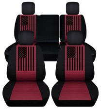 Front Rear Seat Covers Fits 2007 To 2018 Jeep Wrangler Jk 4 Door American Flag