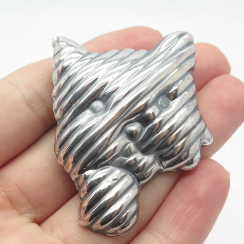 925 Sterling Silver Vintage Mexico Dog / Puppy Pi… - image 1