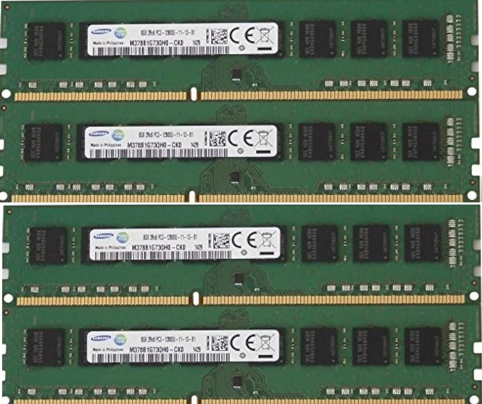 Samsung Original 32Gb 4x 8Gb Kit DDR3L 1600 Mhz Ram Speicher M378B1G73BH0-CK0 PC