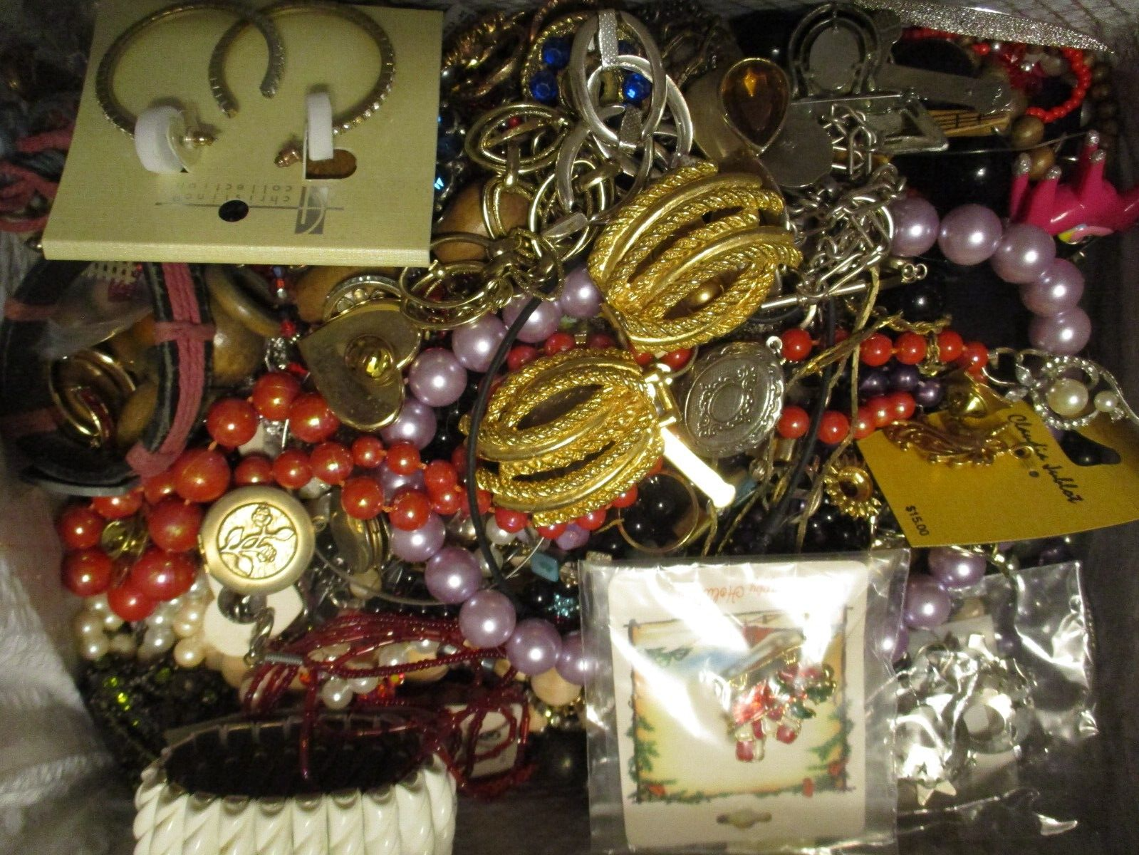 Huge10 lbs. + vintage + Modern jewelry lot  Craft pieces, Harvest and wearable