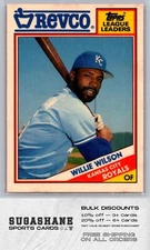 1988 Topps Revco League Leaders 25 Willie Wilson   Royals  Baseball Card