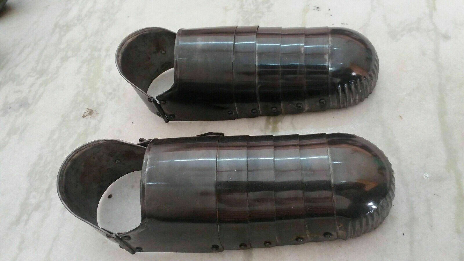 Medieval Gothic Iron Armor Boots Fantasy Costume for Movie Play Dress-Up  