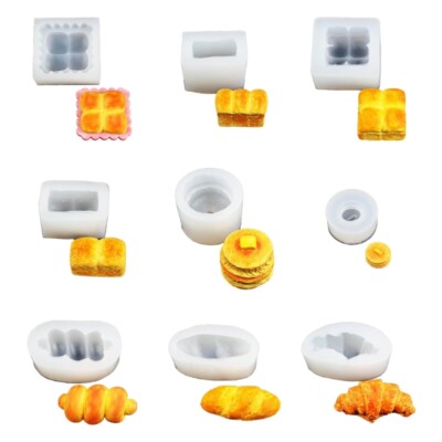 Mini Simulate Bread Resin Mold Fondant Silicone Mold DIY Cake Pastry Baking Mold