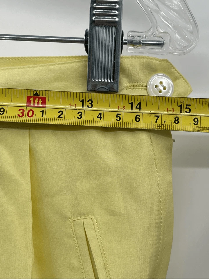 Pantalones de seda Adrienne Vittadini vintage para mujer talla 12 amarillos Foto 3 de 4