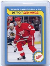 1979-80 TOPPS STYLE MIKAEL SAMUELSSON BLANK BACK CARD, DETROIT RED WINGS, 031718