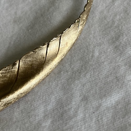 Vintage signierte Giovanni Blattgold Brosche Anstecknadel Florentiner Finish - Bild 4 von 10