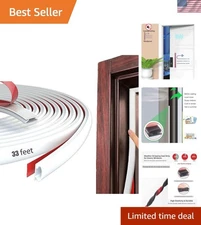 Customizable Soundproofing Seal Strip - White Rubber Door Weather Stripping Tape