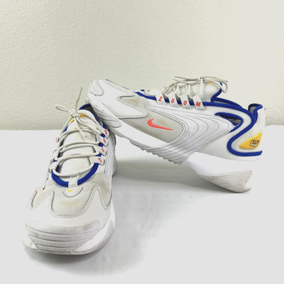 Nike Mens Size 10.5 Platinum Tint White Gold Blue Air Zoom 2000 2K Running Shoes