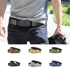 Travel Security Belt Hidden Money Pouch Wallet Pocket Waist Belt Safe Non-Metal