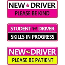 3pcs New Driver Magnet for Car, Please Be Patient Student Driver New Drive 2